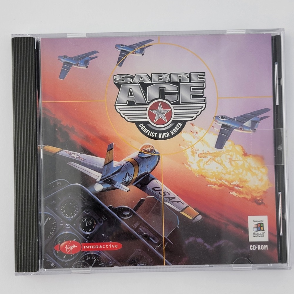 Sabre Ace Conflict Over Korea‎ 1997 PC CD-ROM Video Game for Windows 95 Vtg